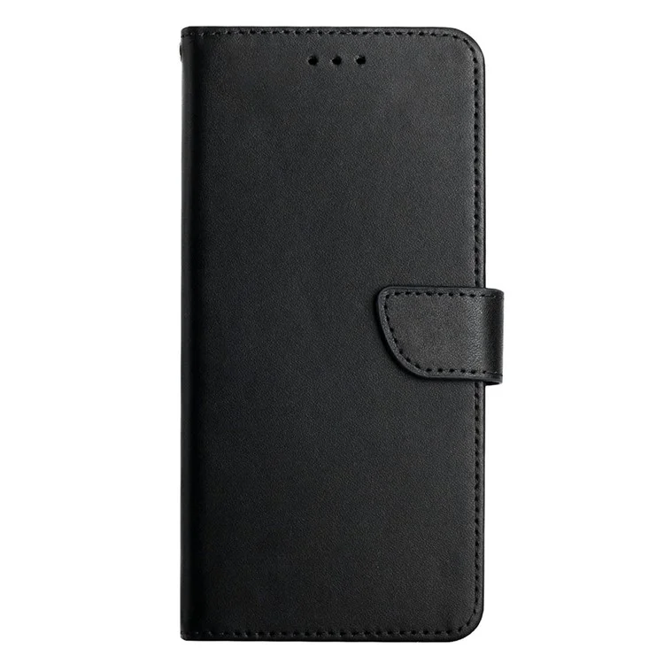 HT02 Pour Xiaomi 14 Case Étanche à la Poussière Véritable Cuir de Vache Housse de Téléphone Portable Portefeuille - Noir