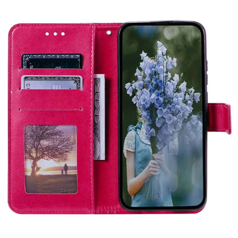 For Xiaomi 14 Pro Case Mandala Flower Imprinted Leather Phone Wallet Cover with Stand - Rose