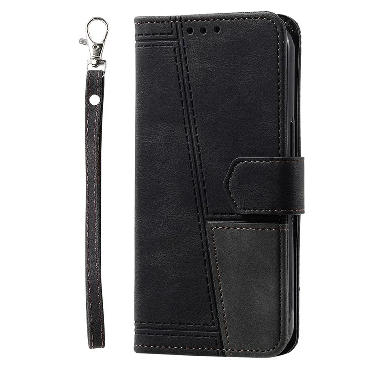 TTUDRCH Style 004 pour Xiaomi 14 Étui de protection RFID Splicing Leather Cover - Noir