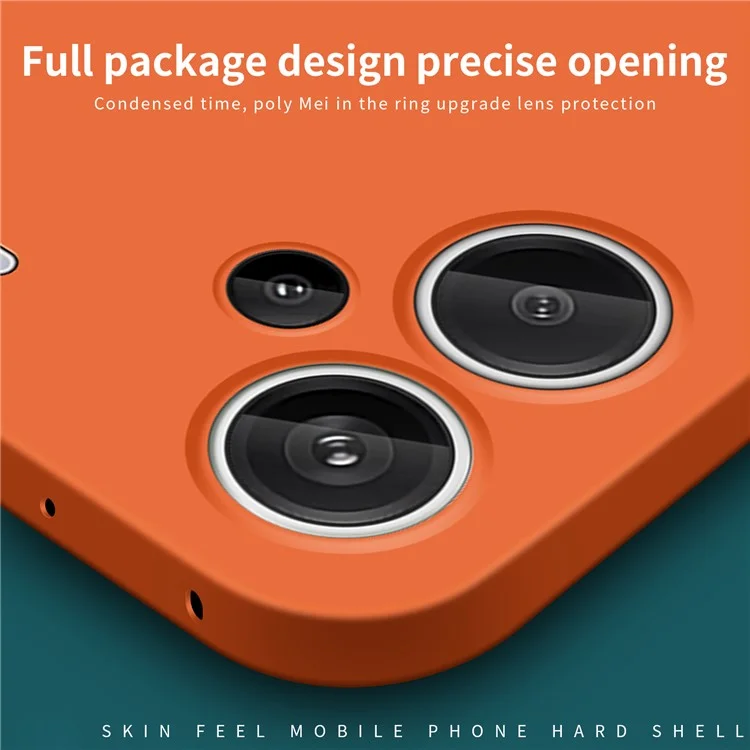 MOFI Serie JK Qin para Xiaomi Redmi Note 13 Pro+ 5G Carcasa Mate TPU+Acrílico Tapa Trasera del Teléfono - Naranja 