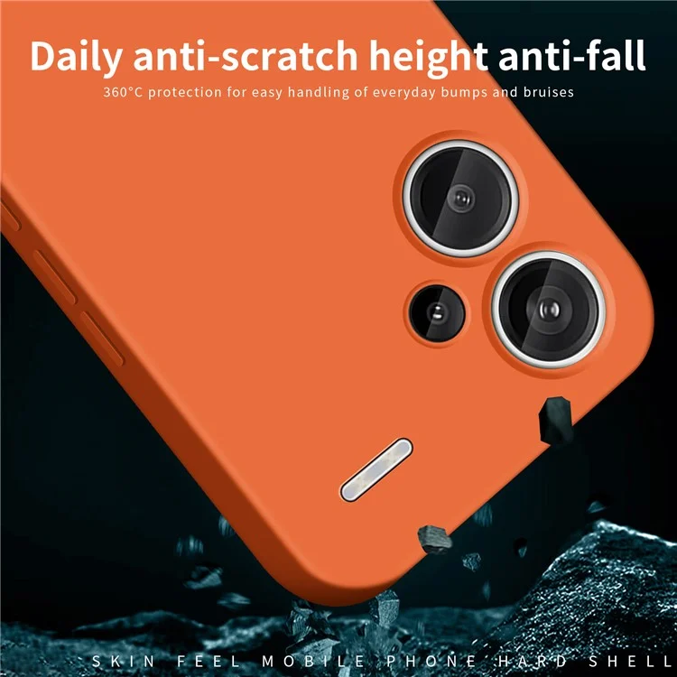 MOFI Serie JK Qin para Xiaomi Redmi Note 13 Pro+ 5G Carcasa Mate TPU+Acrílico Tapa Trasera del Teléfono - Naranja 