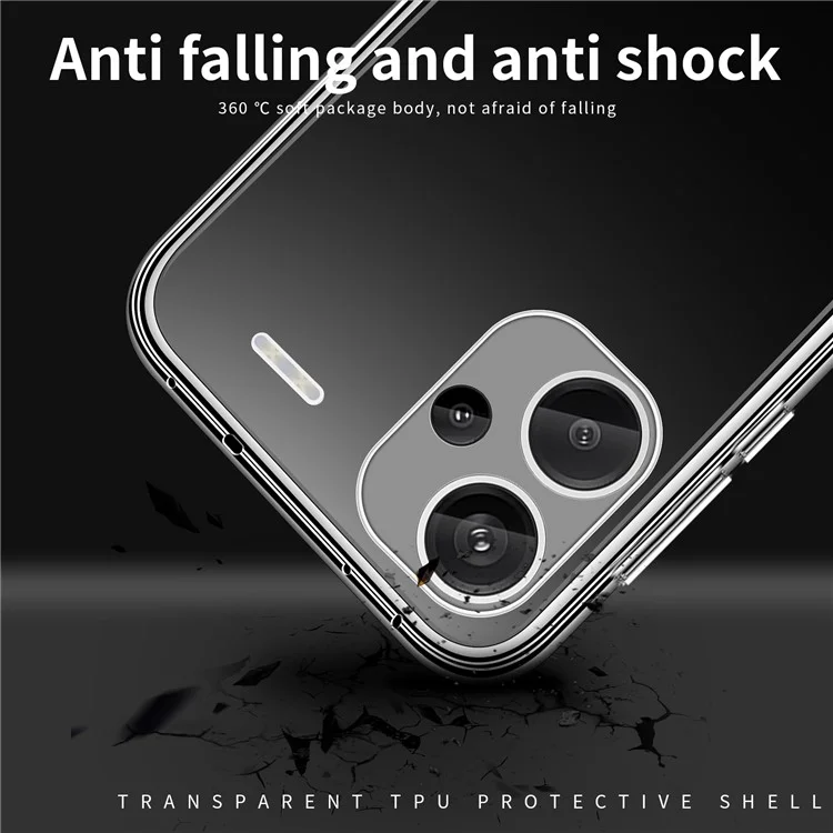MOFI For Xiaomi Redmi Note 13 Pro+ Case HD Clear Phone Shell Slim-Fit TPU Cover