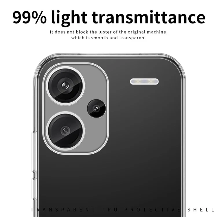 MOFI For Xiaomi Redmi Note 13 Pro+ Case HD Clear Phone Shell Slim-Fit TPU Cover