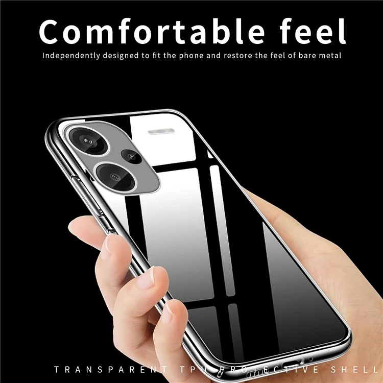 MOFI For Xiaomi Redmi Note 13 Pro+ Case HD Clear Phone Shell Slim-Fit TPU Cover