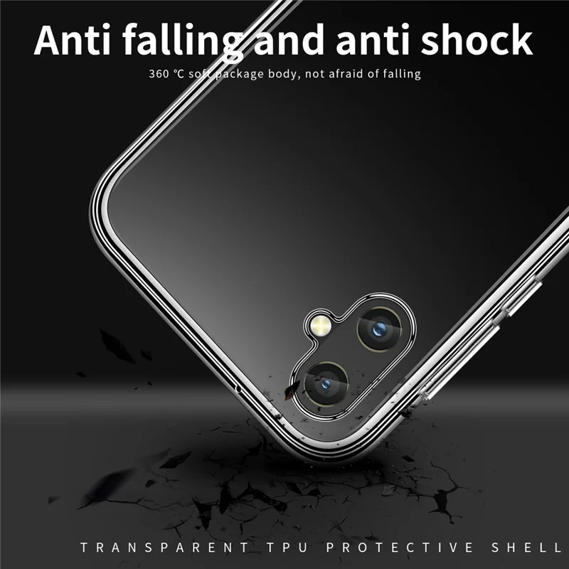 MOFI Clear Phone Cover Case for Samsung Galaxy A05 4G Anti-Scratch TPU Phone Shell