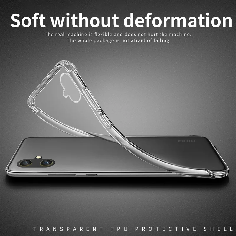 MOFI Clear Phone Cover Case for Samsung Galaxy A05 4G Anti-Scratch TPU Phone Shell