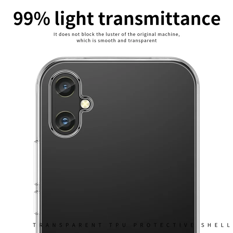 MOFI Clear Phone Cover Case for Samsung Galaxy A05 4G Anti-Scratch TPU Phone Shell