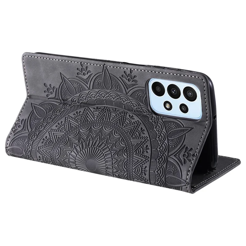 Para Samsung Galaxy A33 5G Case Magnetic Auto Closing Wallet Phone Cover - Cinza