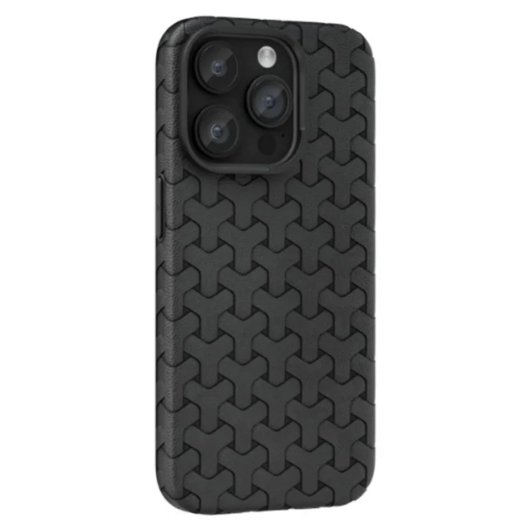 Para iPhone 13 Pro 6.1 pulgadas Carcasa Antirayado de TPU Textura de Dientes de Perro 3D Funda Protectora - Negro