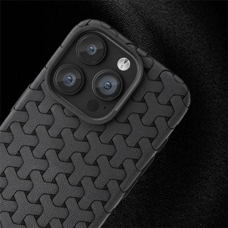 Para iPhone 13 Pro 6.1 pulgadas Carcasa Antirayado de TPU Textura de Dientes de Perro 3D Funda Protectora - Negro