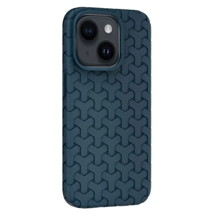 For iPhone 13 6.1 inch Case Flexible TPU 3D Textured Surface Mobile Phone Cover - Blue
