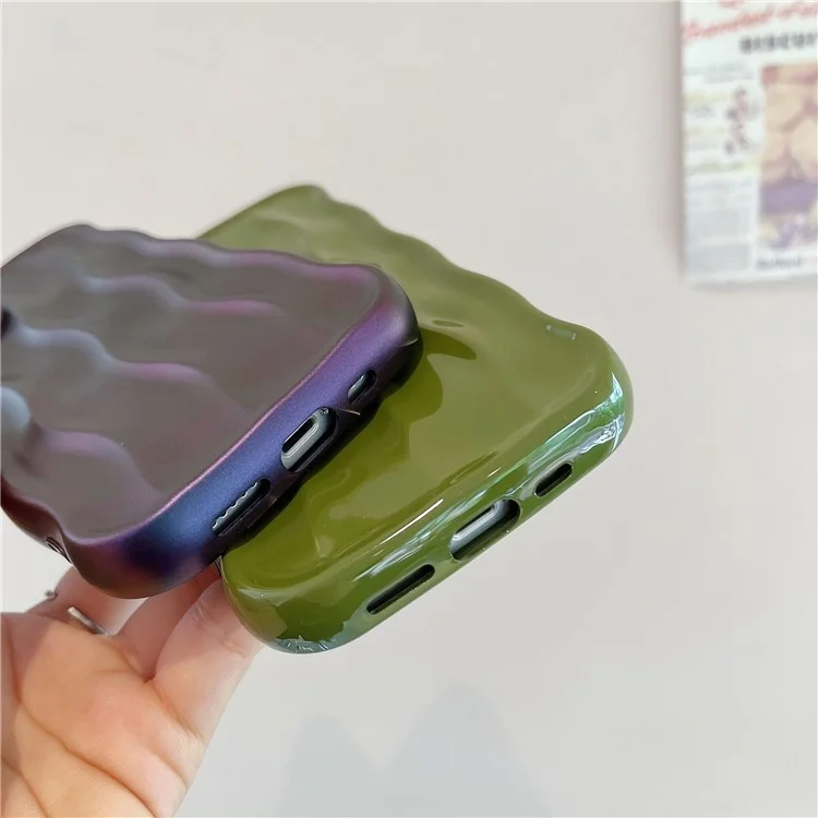 Coque pour iPhone 13 Ripple 3D Soft TPU Housse de téléphone - Argenté électrolytique