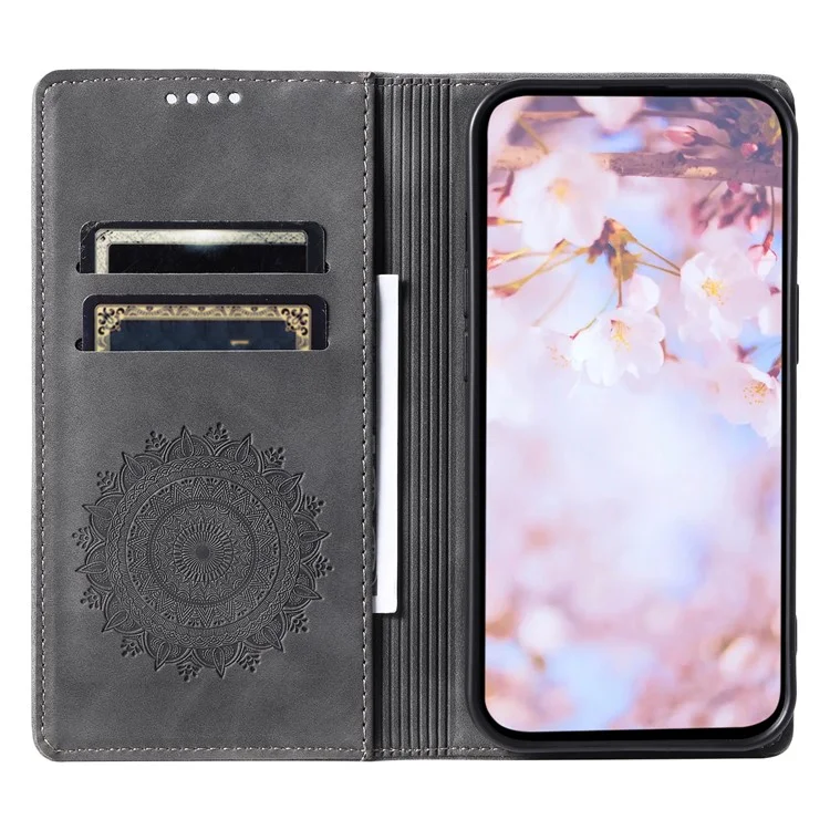 Para Motorola Moto G53 5G Funda Carcasa de Piel PU Magnética Resistente a Arañazos con Soporte - Gris