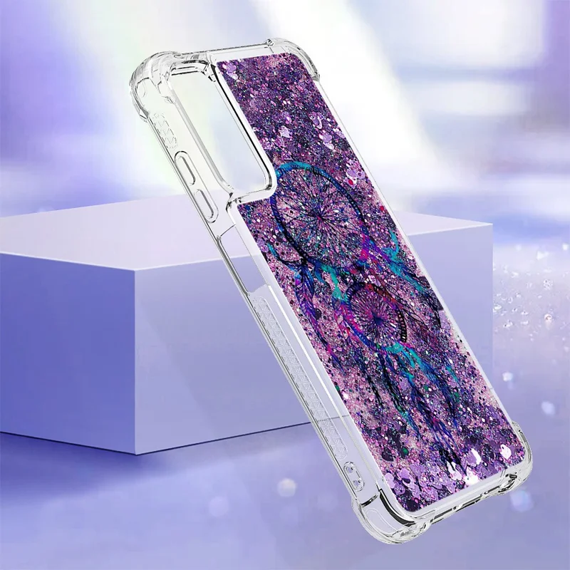 Capa TPU para Samsung Galaxy A05s 4G com Impressão de Areia Movediça e Padrão - Chocalhos de Vento