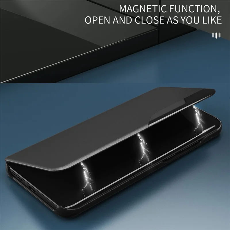 For Samsung Galaxy S24 Ultra Case View Window PU Leather Stand Cover - Sapphire