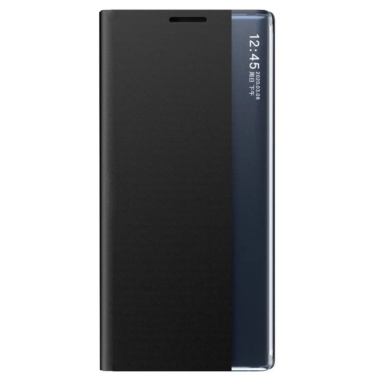 Für Samsung Galaxy S24 Case View Window Kratzsicheres PU-Leder-Flip-Stand-Telefonschutz - Schwarz