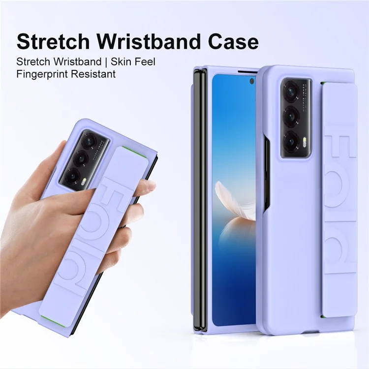 Funda Para Honor Magic Vs2 5G de Policarbonato Rígido con Correa Elástica - Púrpura