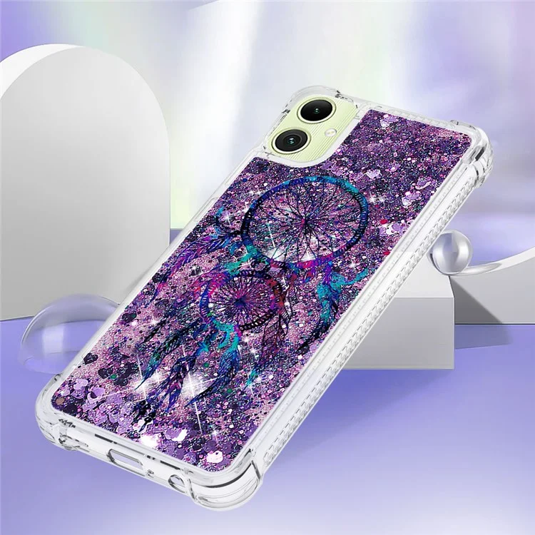 For Samsung Galaxy A05 4G TPU Case with Quicksand and Pattern Printed - Wind Chimes