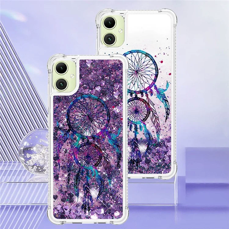 For Samsung Galaxy A05 4G TPU Case with Quicksand and Pattern Printed - Wind Chimes