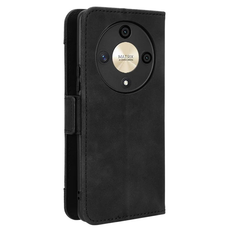 Cover per Honor Magic6 Lite 5G / X9b 5G / X50 in Pelle con Multipla Fessura per Schede - Nero