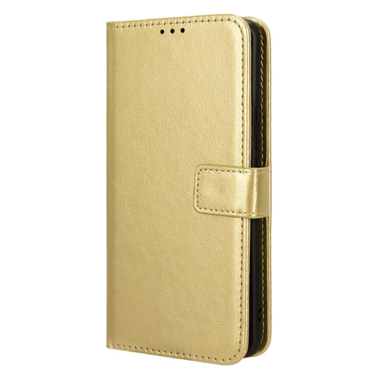 For Honor Magic6 Lite 5G / X9b 5G / X50 Case Crazy Horse Texture Stand Leather Phone Cover - Ouro