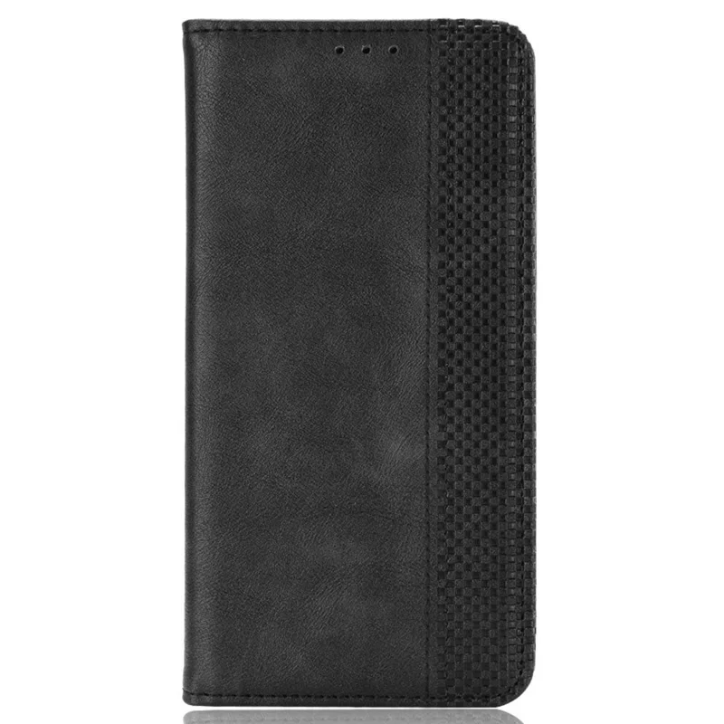 For Xiaomi 14 Case Magnetic Auto Closing Retro Leather Phone Cover - Black