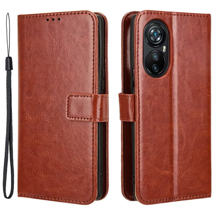 Pour Blackview A200 Pro étui de protection en cuir PU anti-rayures - Marron