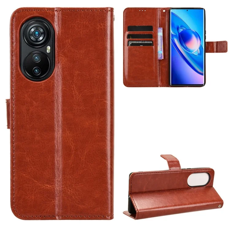 Pour Blackview A200 Pro étui de protection en cuir PU anti-rayures - Marron