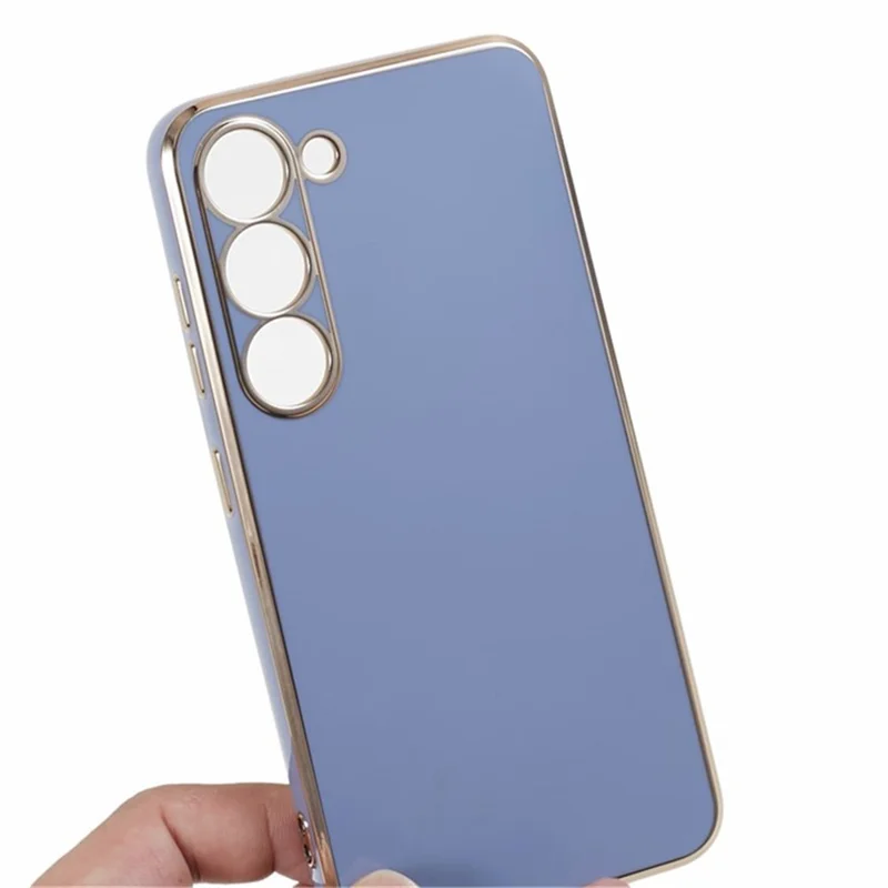 For Samsung Galaxy S24+ Case Electroplating Anti-scratch Soft TPU Phone Back Shell - Blue