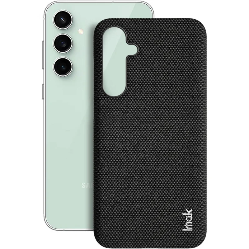 IMAK Ruiyi-Serie für Samsung Galaxy S23 FE Case Cloth Texture Leather Coated PC Cover - Schwarz