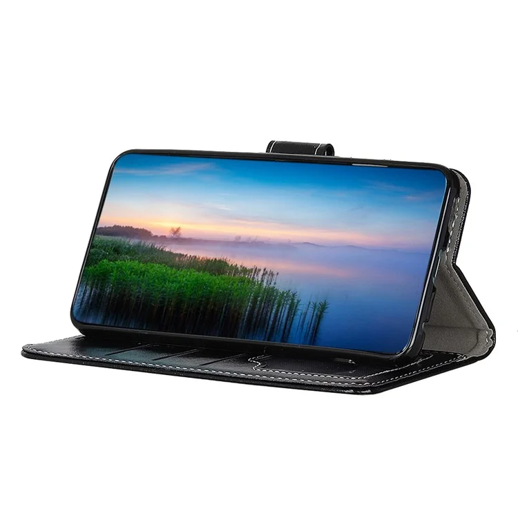 Чехол для телефона For Honor X9b 5G / Magic6 Lite 5G, кожа PU, текстура "Crazy Horse", бумажник - черный
