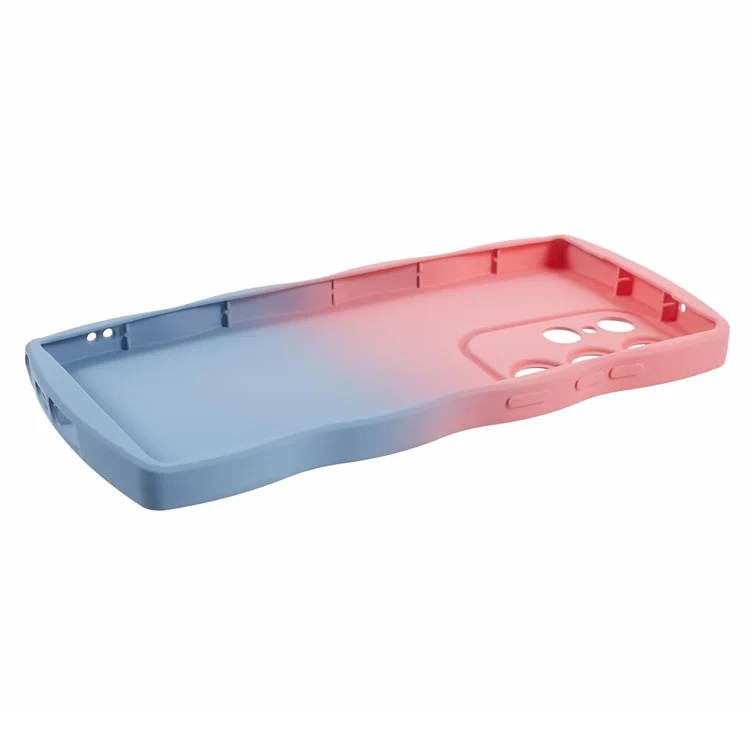 Série JTW pour étui Samsung Galaxy S22 Ultra 5G Coque Dual Color Rubberized TPU - Rose+Bleu Ciel