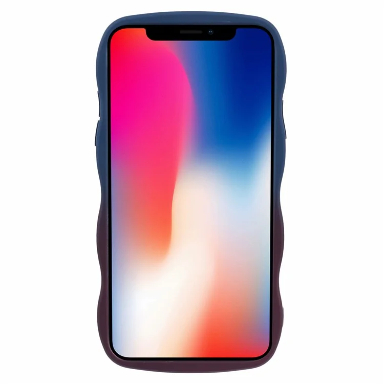 Чехол для iPhone 11 серии JTW с градиентным дизайном из резиновой ТПУ - Сапфир+Темно-фиолетовый
