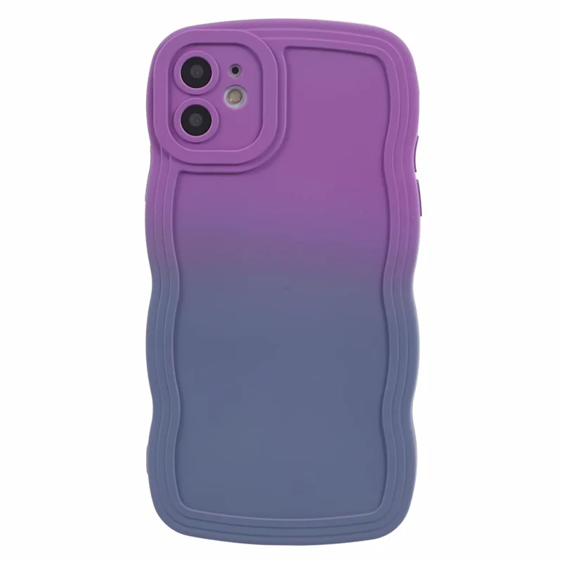 JTW Series for iPhone 11 Case Rubberized TPU Gradient Phone Cover - Purple+Lavender Grey