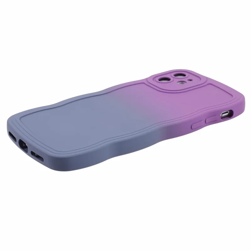 JTW Series for iPhone 11 Case Rubberized TPU Gradient Phone Cover - Purple+Lavender Grey