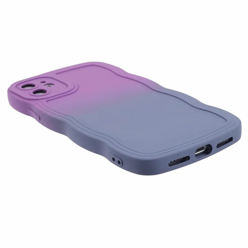 JTW Series for iPhone 11 Case Rubberized TPU Gradient Phone Cover - Purple+Lavender Grey
