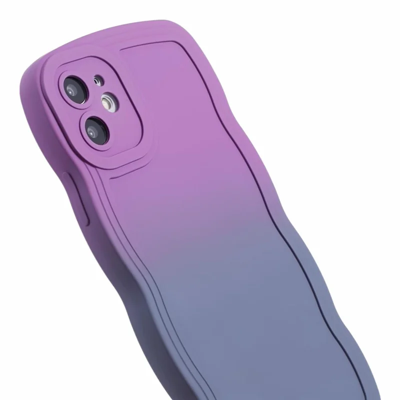 JTW Series for iPhone 11 Case Rubberized TPU Gradient Phone Cover - Purple+Lavender Grey