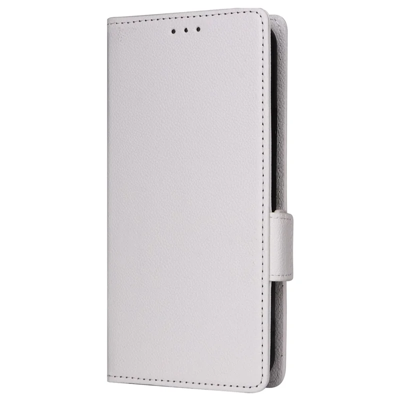 For ZTE Blade A33S Case Magnetic Clasp Leather Phone Cover with Strap - White