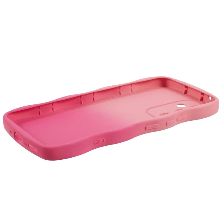 Série JTW para Samsung Galaxy A34 5G Case Wavy Edge Dual Color TPU Cover - Pink+Rose