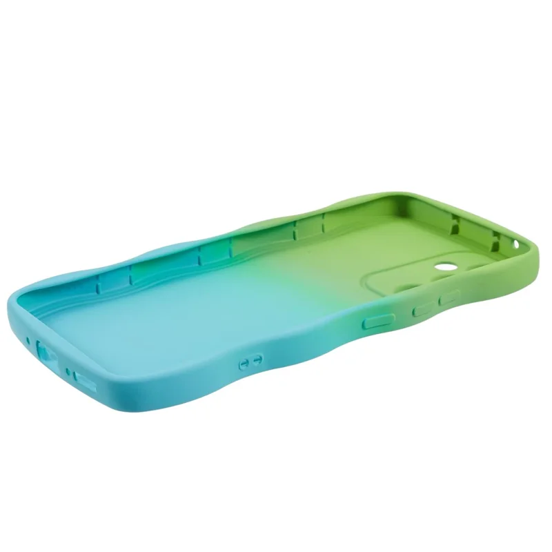 JTW Series for Samsung Galaxy A14 5G / A14 4G TPU Case Double-Sided Rubberized Phone Cover - Green+Baby Blue