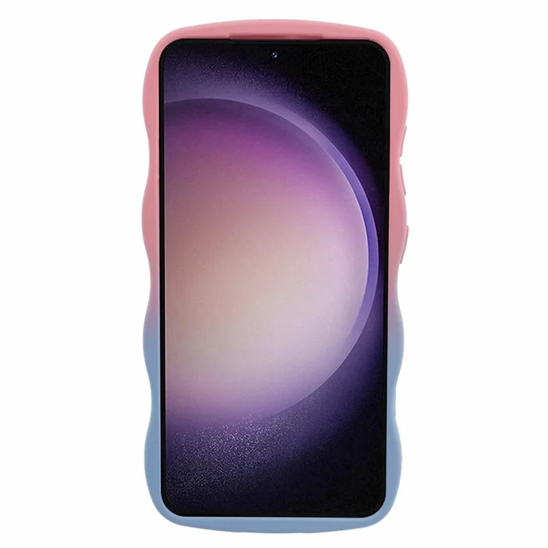 JTW Series for Samsung Galaxy S23 Case Anti-Drop Rubberized Slim Phone Cover - Pink+Sky Blue