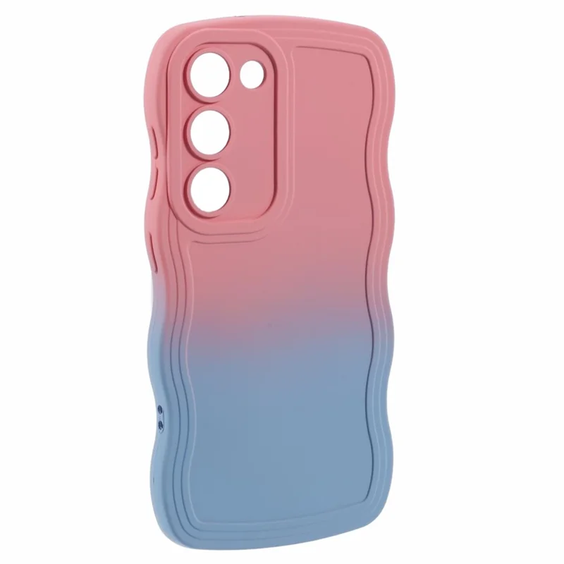 JTW Series for Samsung Galaxy S23 Case Anti-Drop Rubberized Slim Phone Cover - Pink+Sky Blue