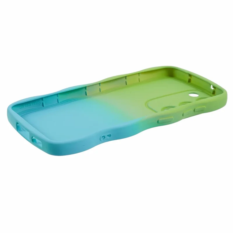 JTW Series til Samsung Galaxy S22 5G tynd hylster med gummiagtig overflade mod ridser - Grøn + Babyblå
