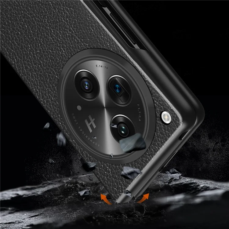Für Oppo Find N3 5G / OnePlus Open Case PU-Leder-beschichtete harte PC-Sturzsichere Handyhülle - Grün