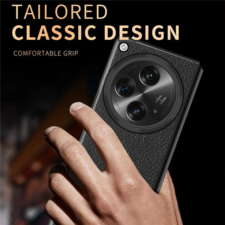 Für Oppo Find N3 5G / OnePlus Open Case PU-Leder-beschichtete harte PC-Sturzsichere Handyhülle - Grün