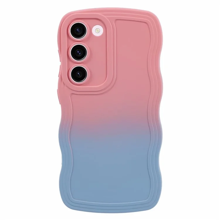 JTW Series für Samsung Galaxy S21 5G Slim Case Gummi Stoßfestes Telefon Schützer - Pink+Himmelblau