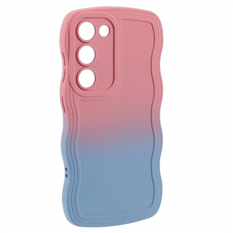 JTW Series für Samsung Galaxy S21 5G Slim Case Gummi Stoßfestes Telefon Schützer - Pink+Himmelblau