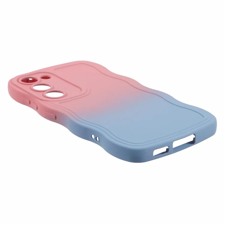 JTW Series für Samsung Galaxy S21 5G Slim Case Gummi Stoßfestes Telefon Schützer - Pink+Himmelblau