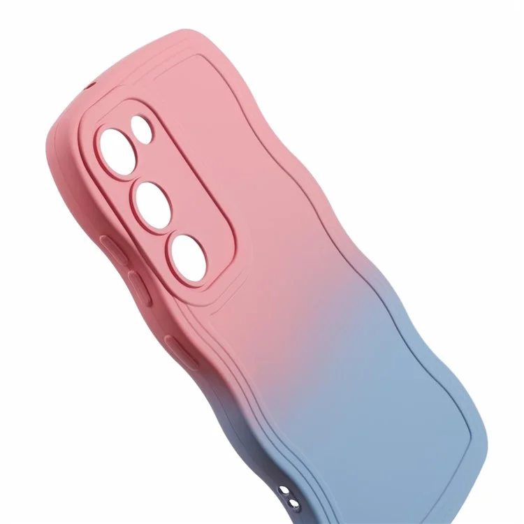 JTW Series für Samsung Galaxy S21 5G Slim Case Gummi Stoßfestes Telefon Schützer - Pink+Himmelblau