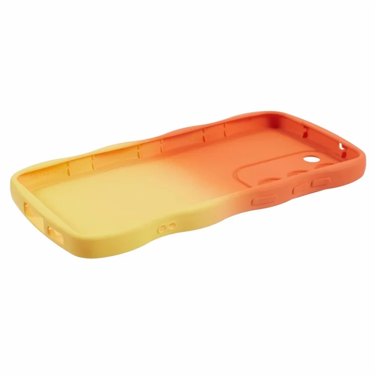 JTW Series for Samsung Galaxy S21 5G Slim Case Rubberized Shockproof Phone Protector - Orange+Yellow